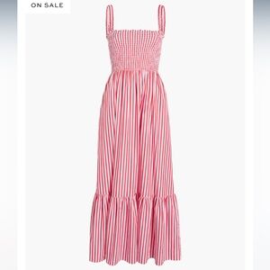 Hill House Red and White Striped Dress